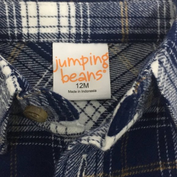 Baby Boy Jumping Beans Plaid Flannel Shirts - Picture 10 of 13